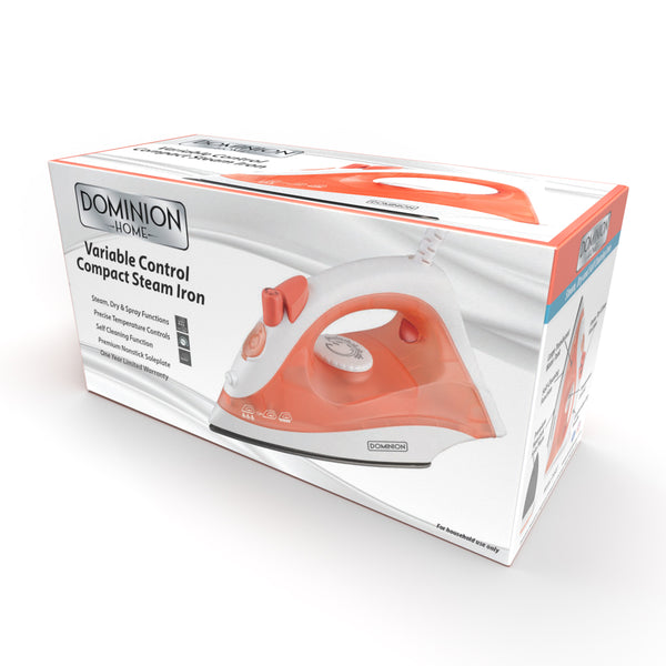  Black+Decker, Red, Variable Control Compact Iron