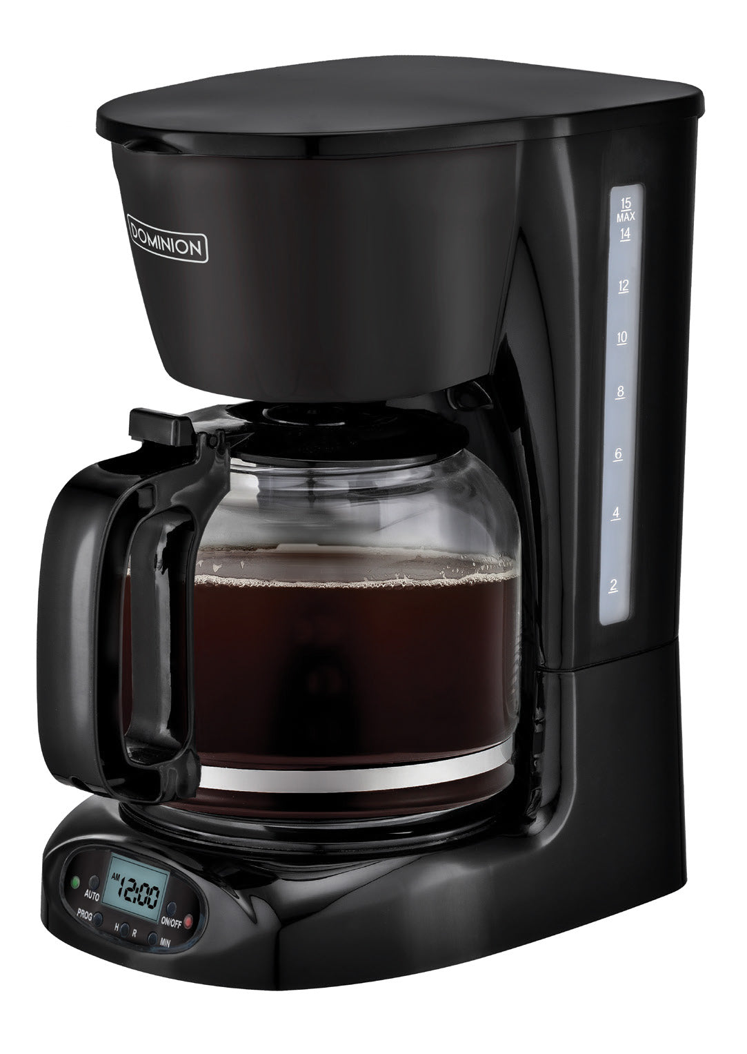 Dominion 15-Cup Deluxe Digital & Programmable Drip Coffee Maker, Auto Keep  Warm Function, Anti-Drip System with Permanent Filter and Borosilicate