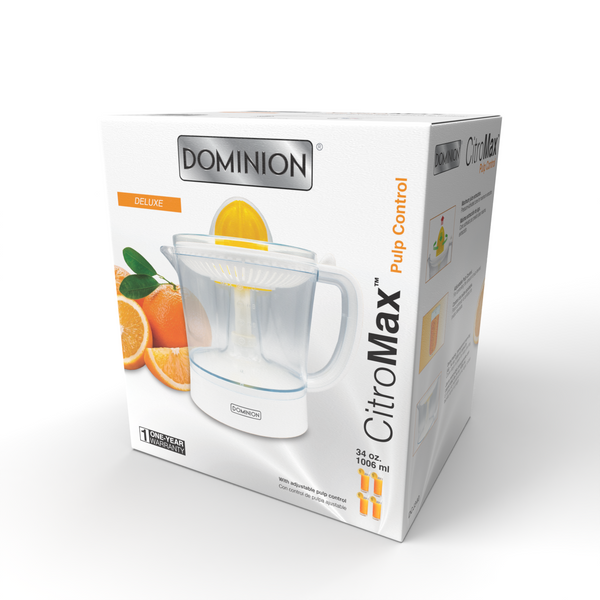 Citrus juicer with adjustable pulp control 34 oz DOMINION